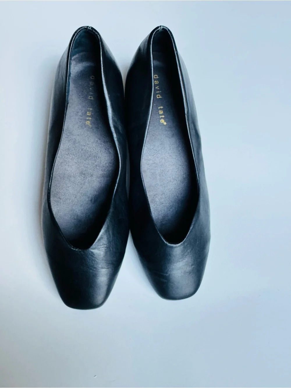 David Tate Black Low Block-Heel Pumps 8 1/2 WW